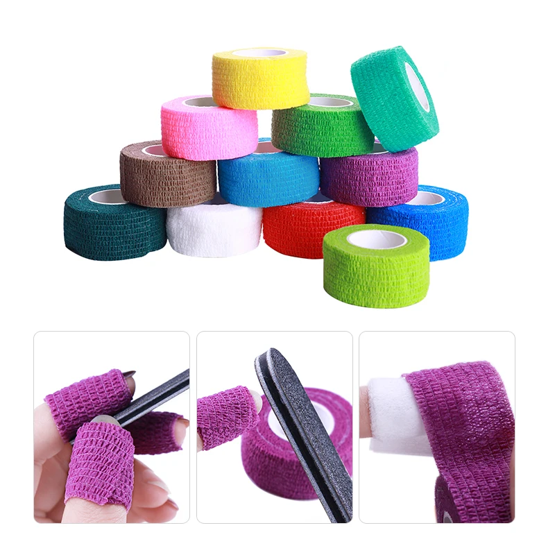 

1 Pc Nail Art Gel Polish Remove Bandage Protect Nail Tool Adhesive Roll Tape Skin Care Random Colors