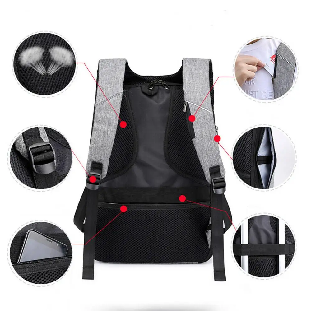 الحماية ضد السرقة كلمة قفل الظهر USB ذكي محمول على ظهره للماء النايلون المدرسة الطالب أكياس الأعمال السفر على ظهره الحماية ضد السرقة كلمة قفل الظهر USB ذكي محمول على ظهره للماء النايلون المدرسة الطالب أكياس الأعمال السفر على ظهره