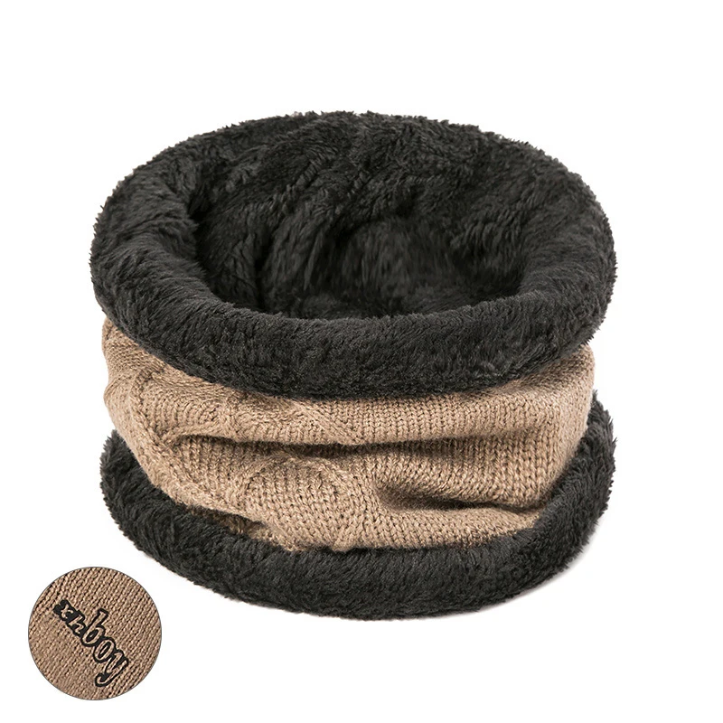 Evrfelan New Design Thick Winter Hat Scarf Men Women Knitting Warm Beanie Hat Ring Scarves Unisex Solid Color Gorros Bonnet