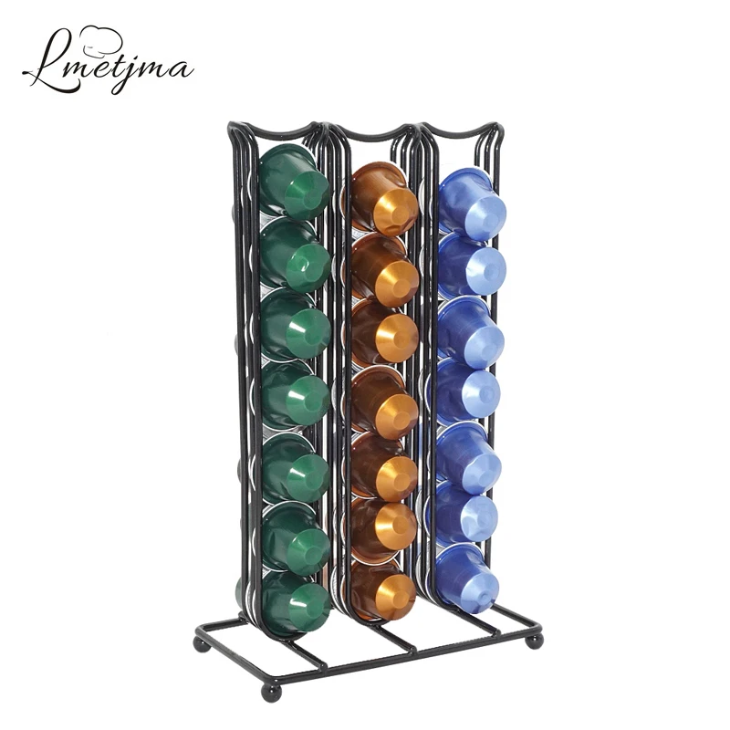 Металлическая подставка для кофе NESPRESSO LMETJMA железная кофейная зеркальная 42 шт.