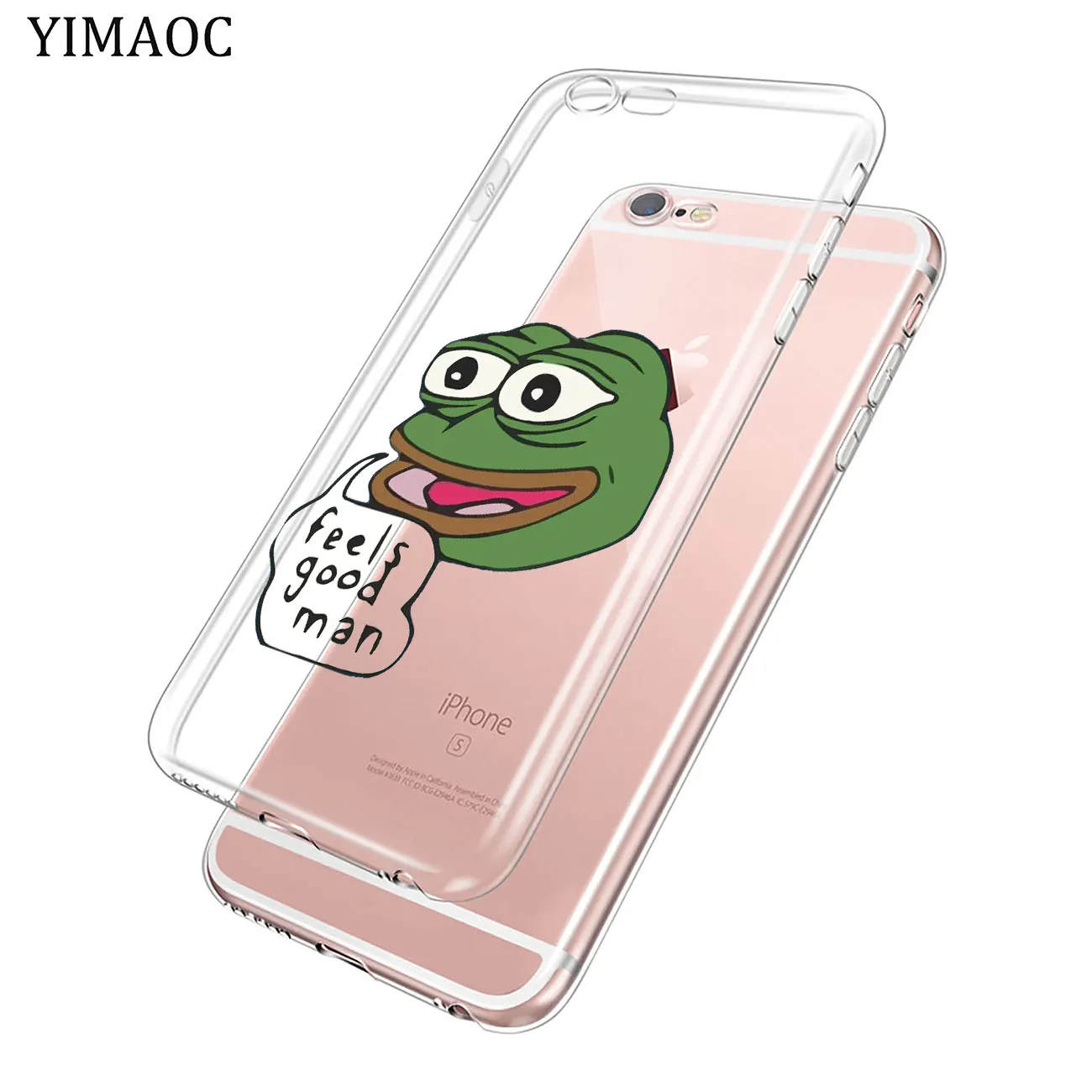 YIMAOC милый Pepe забавная Лягушка Мягкий силиконовый чехол для телефона для iPhone XR X XS 11 Pro Max 5 5S SE 6 6S 7 8 Plus 10 TPU чехол