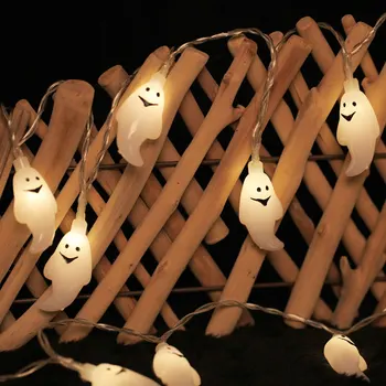 

5M 20LED Cute Ghost String Lamp Halloween LED String Light EU/US Plug Outdoor Garland Lighting for Home Indoor Party Lawn MYC