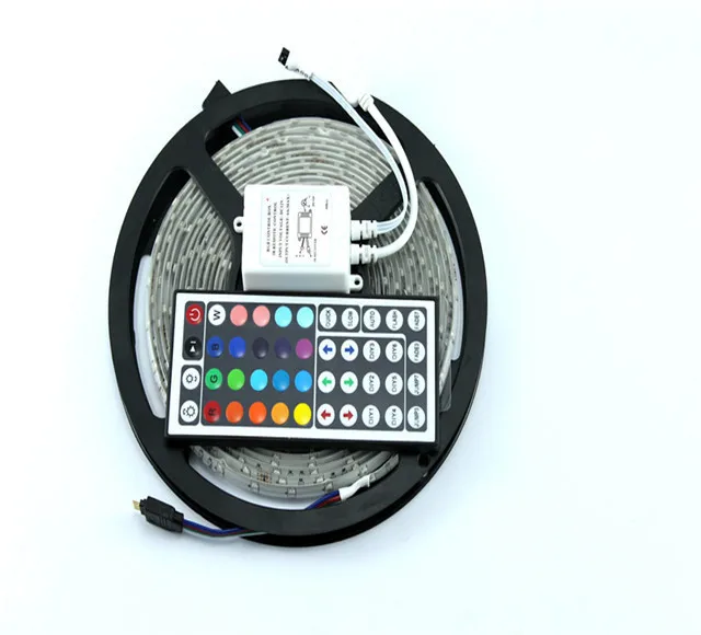 Non-waterproof RGB led strip 3528 flexible light DC12V 5M 300led +44key IR remote controller | Лампы и освещение