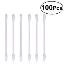 100 шт гигиенические косметические ватные палочки с двойной головкой ватные палочки для макияжа чистящие ватные палочки