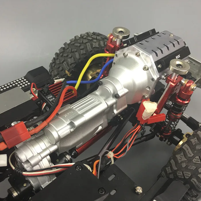 

kYX CNC Machined Heavy Duty Two 2 Speed V8 Gearbox gear box transmission for Axial SCX10 II AX90046