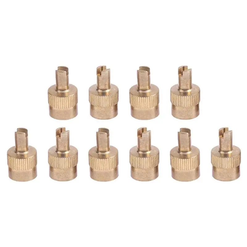 

Car Motorcycle 10Pcs Copper Slotted Head Valve Stem Cap for Schrader Valve Wheel Tyre Tire Valvol Lid Dust Cover Auto Accessory