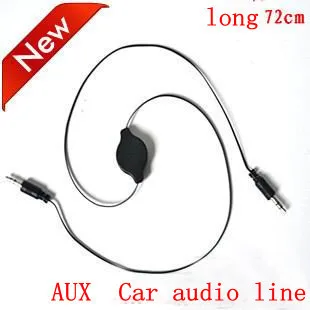 Car Inner Accessory line magnetic audio Automotive AUX wire Car audio line black 1pc per set