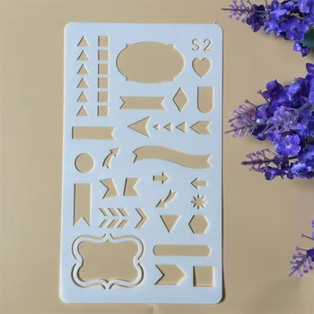 

1X A6 Geometry Flag S2 DIY Craft Layering Stencils Wall Painting Scrapbooking Stamping Embossing Album Paper Card Template