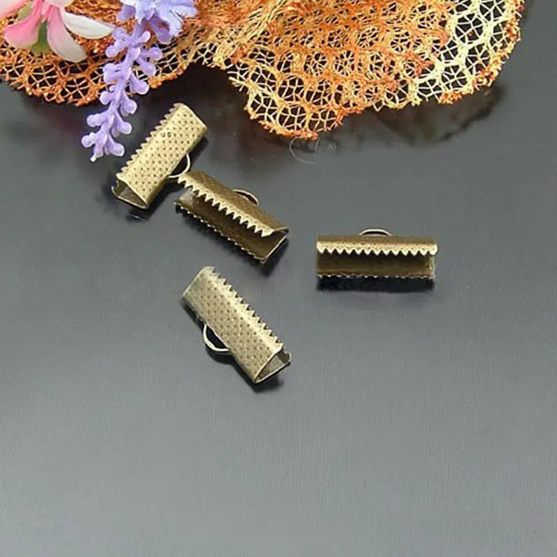 

Free Shipping! ancient bronze 16MM 200Pcs Ribbon End Connectors Flat Cord Metal Final Hook Jewelery Findings 025013001