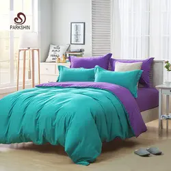 Parkshin Постельное белье одеяло двойной пододеяльник мягкий лист комплект покрывало queen King Размеры зеленый фиолетовый одноцветное Цвет