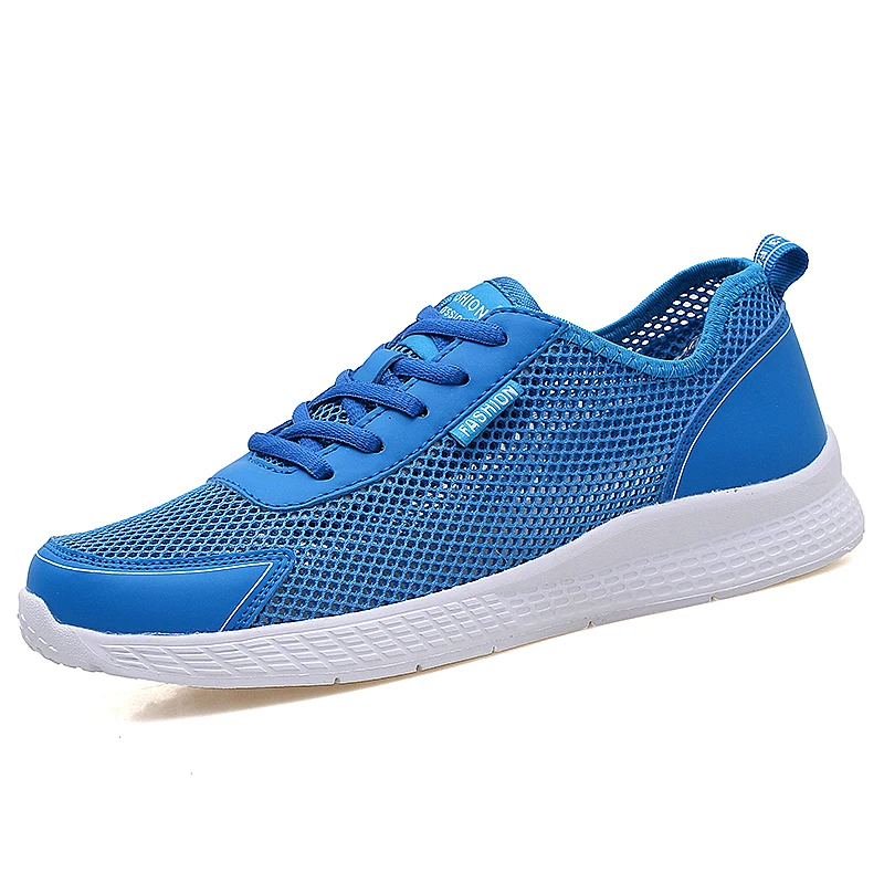 Summer Men Casual Shoes Fashion Breathable Lace Up Black Trainers Sneakers Big Plus Size 38-48 Male Footwear Mens Mesh Shoe