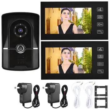 

Waterproof Doorbell Intercom System 7" LCD Door Video Phone Wired Intercom Doorbell Kit Home Entry System 1V2 806FG12