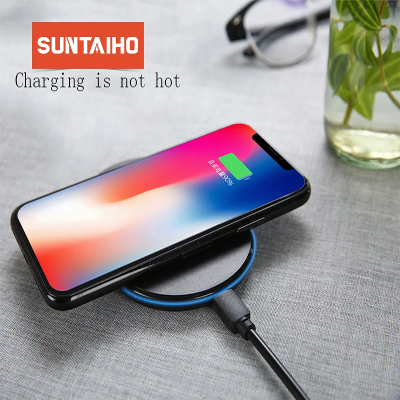 Беспроводное зарядное устройство Suntaiho Qi для xiaomi mi9 mi 9 iPhone XS XR X 8 Plus быстрая