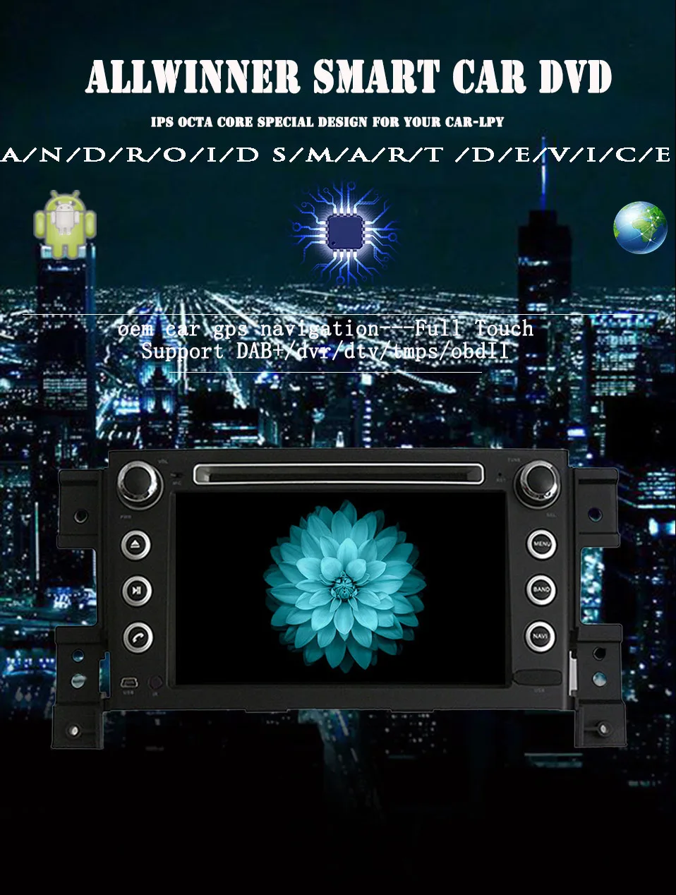 Discount 4G+64G Android 9.0 8 core 7 inch in dash car dvd radio music video player headunit for Suzuki Grand Vitara 2005 pc tablet tape 1