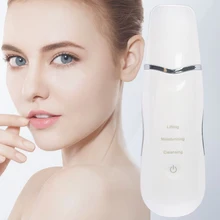 Licheng Ultrasonic Facial Skin Scrubber Ion Deep Face Cleaning Peeling Rechargeable Skin Care Device Beauty Instrument