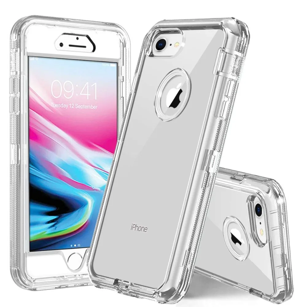 

For iPhone 6 7 8 Plus X Xs Max Xr Rugged Armor Hard PC Case for iPhone 6S 6 7 8 Plus Heavy Duty Shockproof Cases Cover