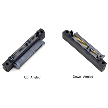 

90 Degree Down & Up Angled SATA 22Pin 7+15 Male to SATA 22Pin Female Extension Convertor Adapter connector