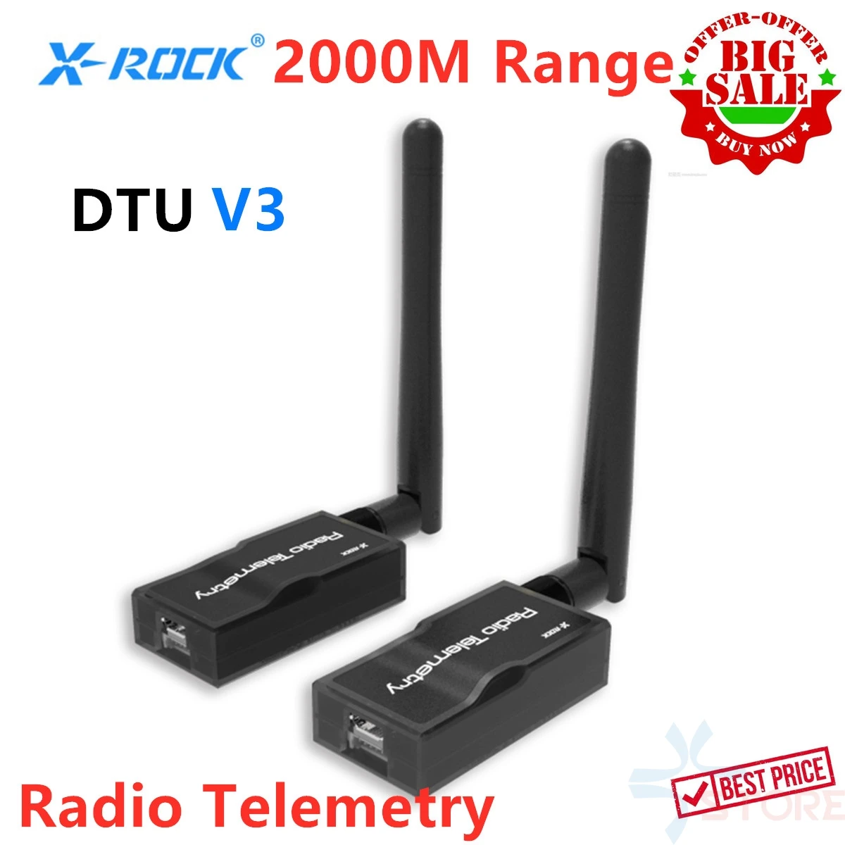 2KM Диапазон XROCK V3 Air Ground сменный 3DR радиотелеметрический модуль 500 МВт 915 МГц 433 для