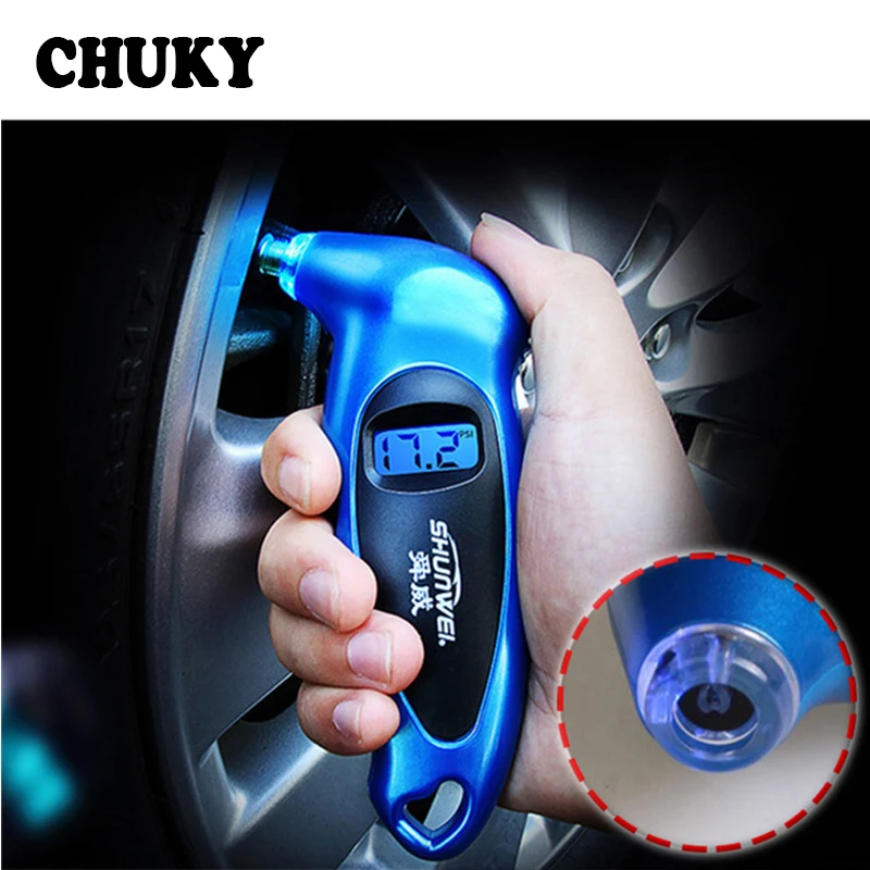 

CHUKY 1x Car Digital tire pressure gauge High-precision display For Citroen c4 Opel Astra h g j insignia Jeep Renegade wrangler