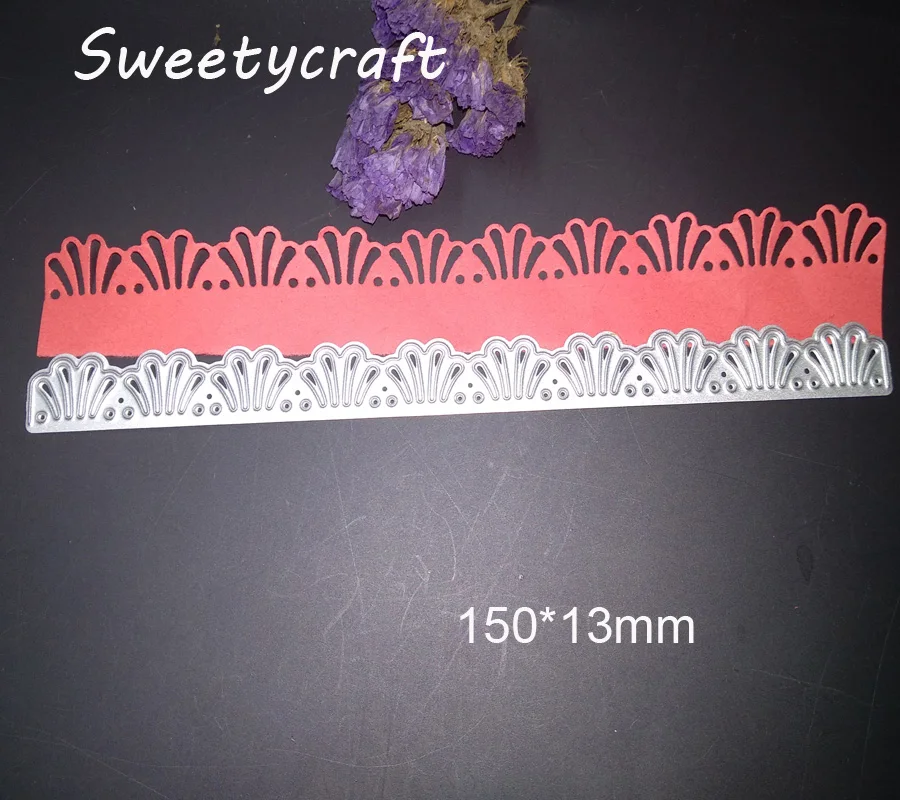 

Dies Scrapbooking Crown Lace Border Edge Metal Cutting Dies Stencils Template Card Making Frame Background Craft Die Cut Decor