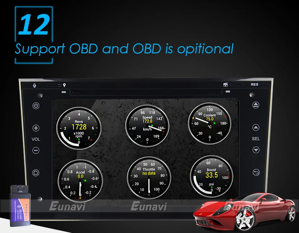 Excellent Eunavi Quad Core 2 din Android 9.0 Car Radio GPS Navigation Stereo for Vauxhall Opel Astra H G Vectra Antara Zafira Corsa 2G RAM 18