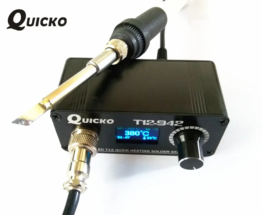 portable arc welder T12-942 OLED MINI soldering station Digital electronic welding iron DC Version Portable without power supply QUICKO rework station