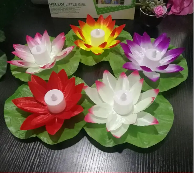 大量購入卸売り Led人工蓮の花カラフルなフローティング変更水の花水泳プール希望の光ランプ提灯パーティー供給0pc ブランド直営 Www Carnavalkids Com