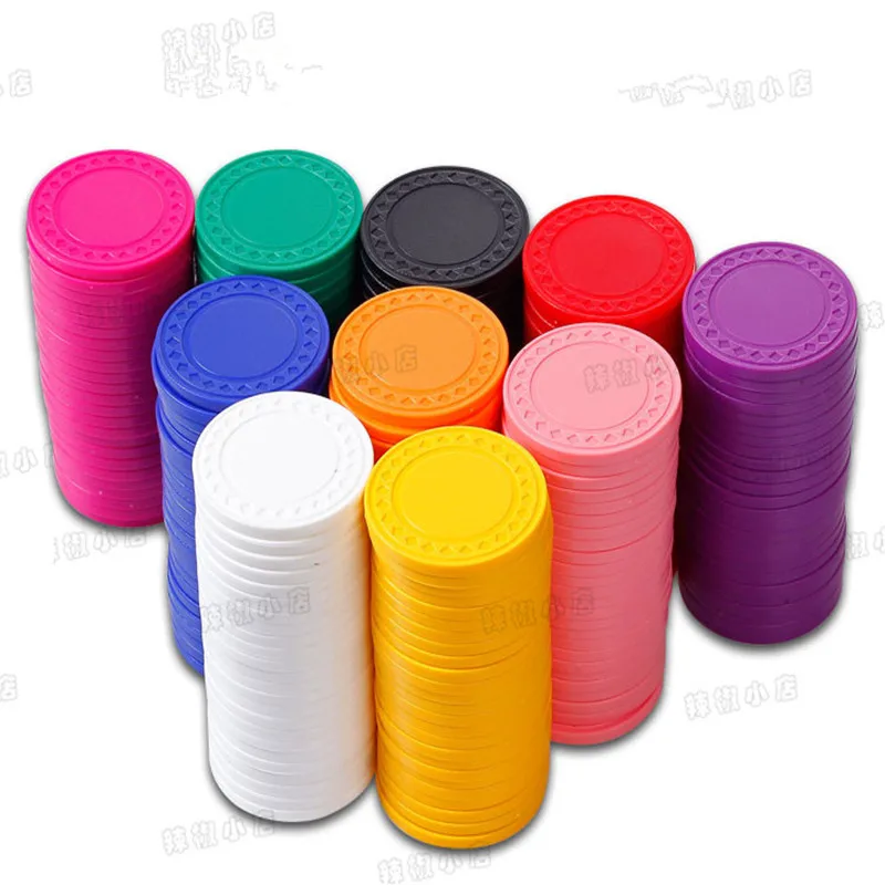 

25Pcs/set No Value Blank Chip Currency, Circular Environmental Protection Plastic Mahjong Mahjong Counting Card