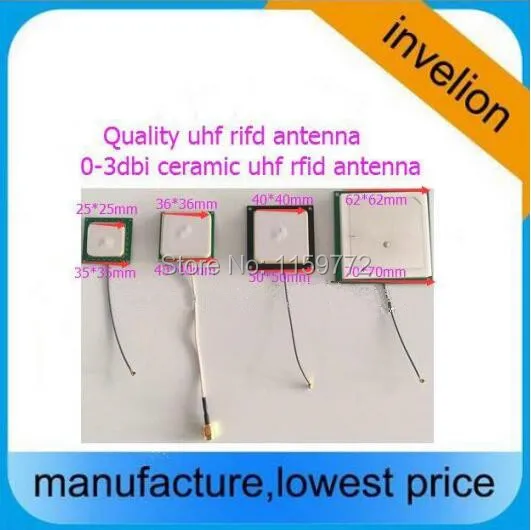 

40*40mm rfid uhf ceramics antenna for small uhf rfid reader module embedded system 865mhz 915mhz IPEX SMA connector