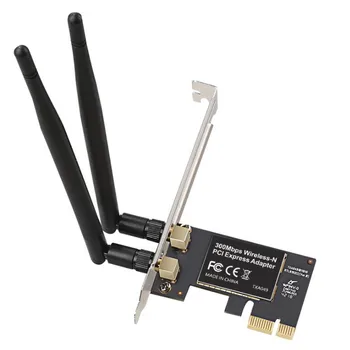 

WIFI PCI-E Network Card 2.4GHz Wireless WiFi Receiver Adapters 2 Antenna PCI Express Ethernet Network Card For Computer Desktops