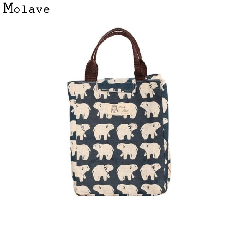 Naivety Canvas font b Lunch b font font b Bag b font New Portable Insulation Package