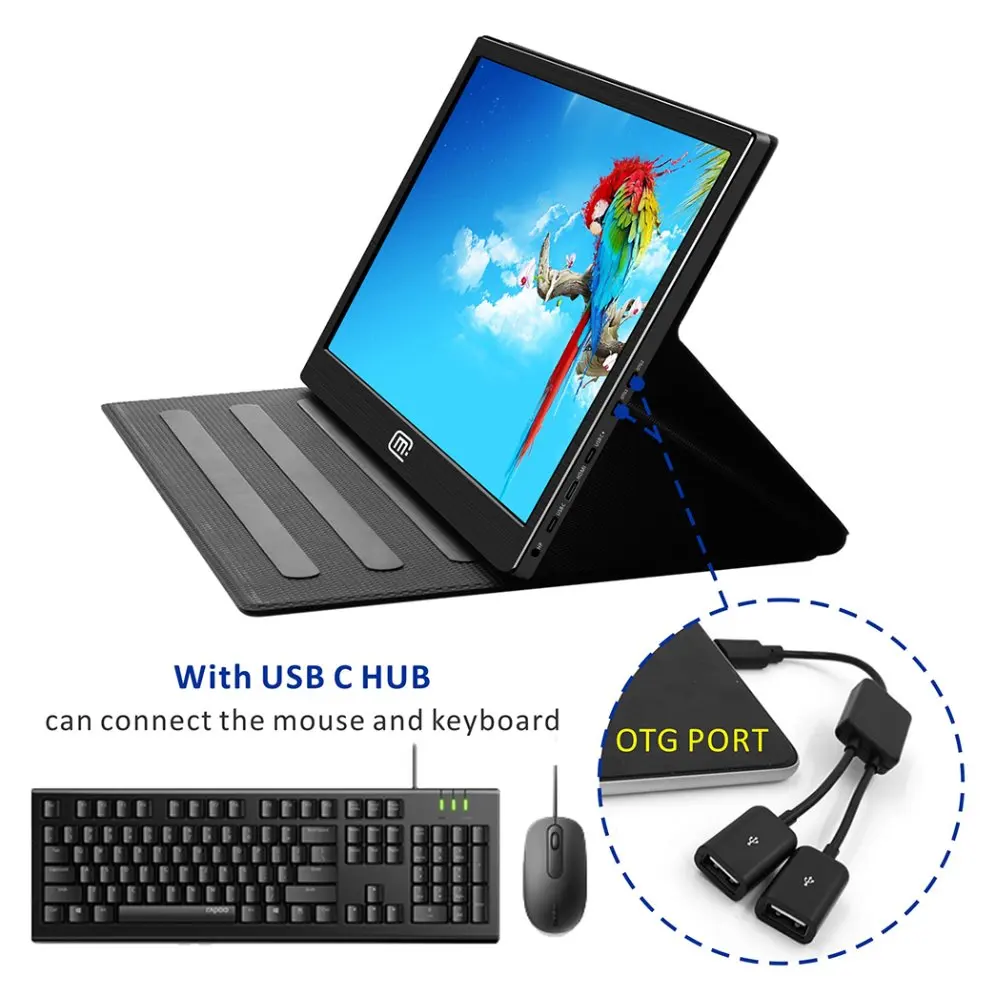  Gaming 13.3 Inch IPS 1920*1080 USB-C With PD Fast Charge Portable Aluminum Display USB C/HDMI Video