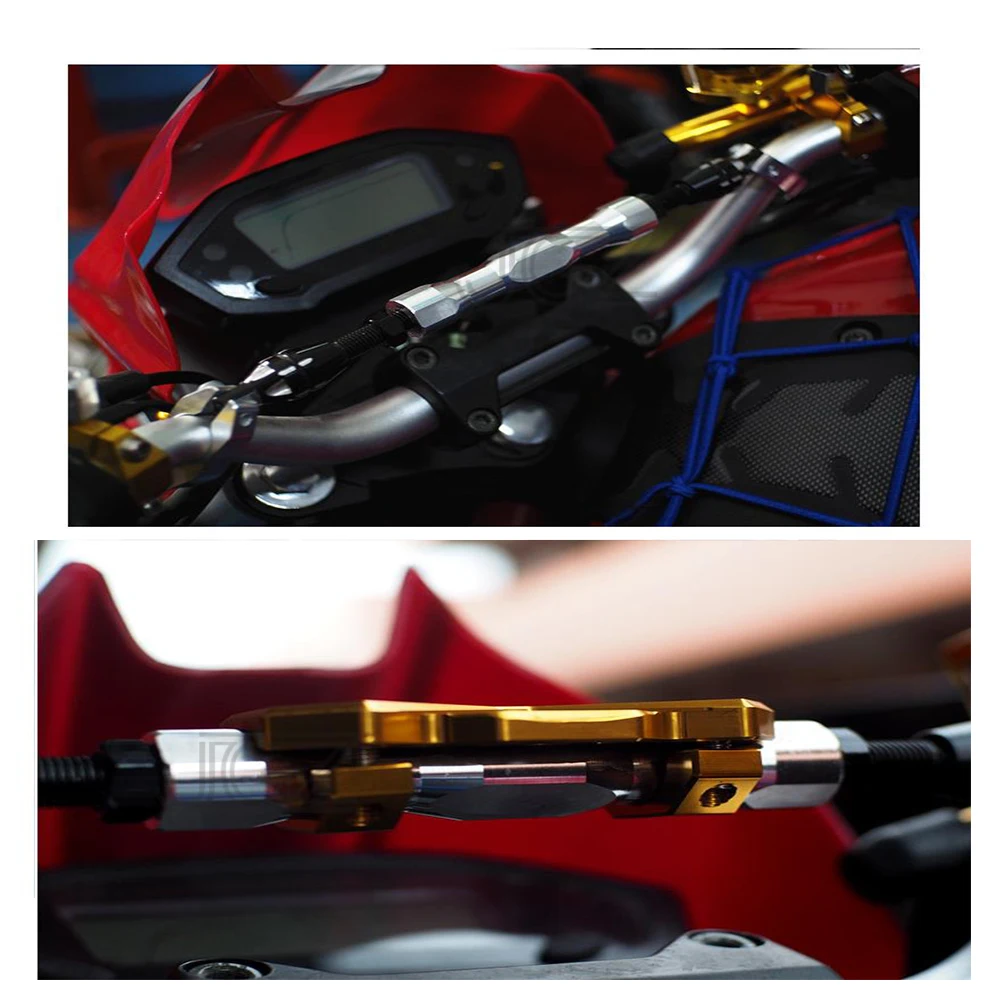 22 мм красный руль мотоцикла расширение бар баланс арматуры для Honda CBF500 CB650F гром CB1000R MSX125 CBR250R аксессуары