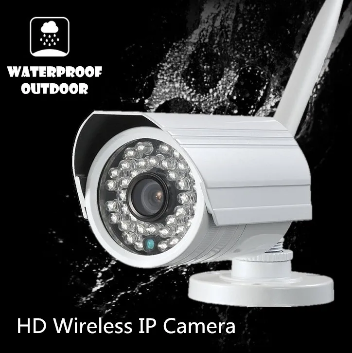  Wireless IP Camera Onvif support nvr WIFI Megapixel 720p HD Outdoor Security CCTV Cam IR Infrared SD Card P2P Bullet waterproof 