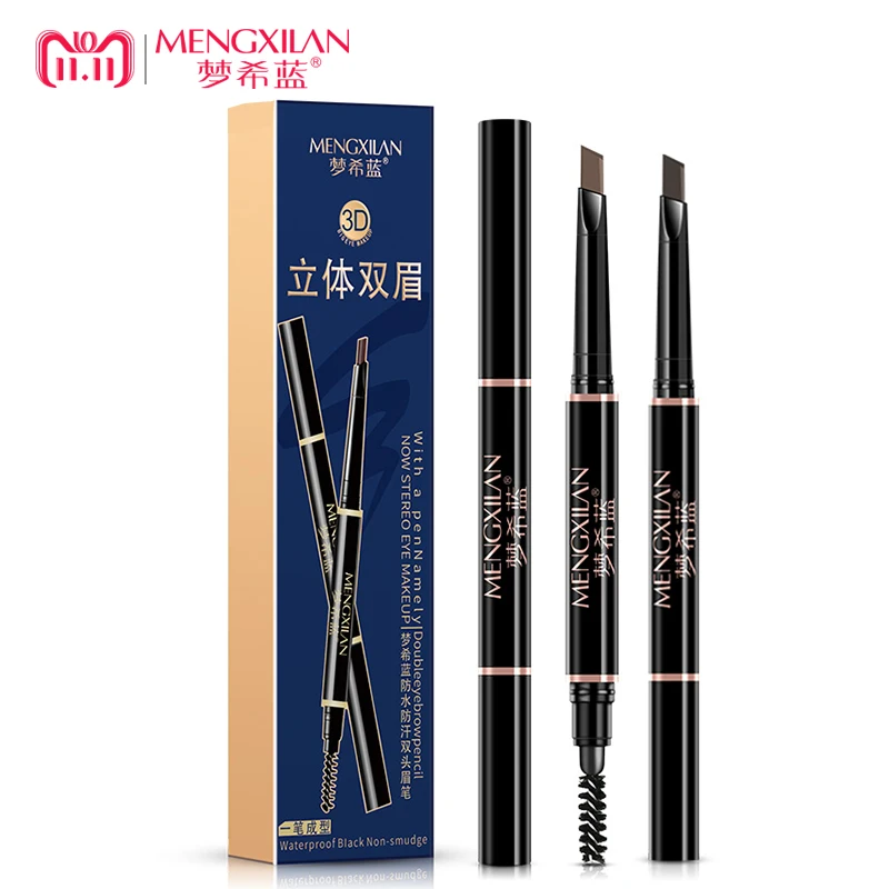 

MENGXILAN Eye Brow Tint Cosmetics Natural Long Lasting Waterproof Eyebrow Pencil Eye Brow Liner Makeup Tool Five Colors
