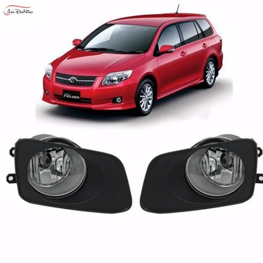 

JanDeNing For TOYOTA COROLLA 2011(JAPAN TYPE) Clear Front Fog Lamp Cover Trim Replace assembly kit black (one Pair)