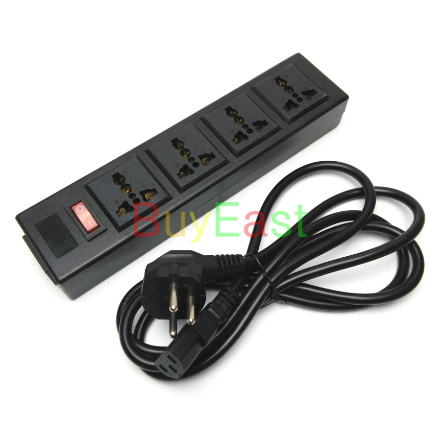 ISRAELI Plug 4 Ways Multi Outlet Extension Power Strip Convert AU/US/EU