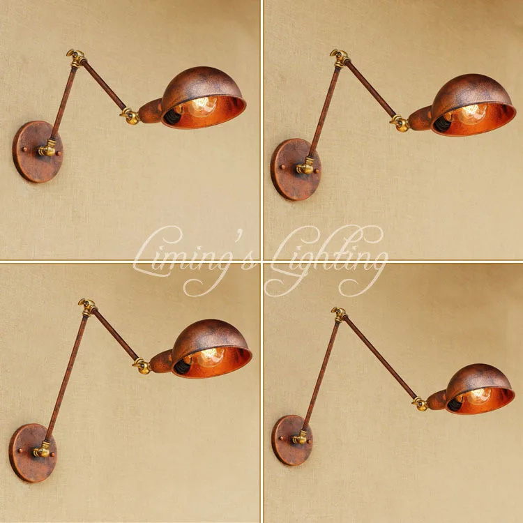 Industrial Loft Style Edison Wall Sconce Swing Long Arm Vintage Lamp Iron Light Fixtures Indoor Lighting Lamparas|edison wall sconce|wall sconceiron
