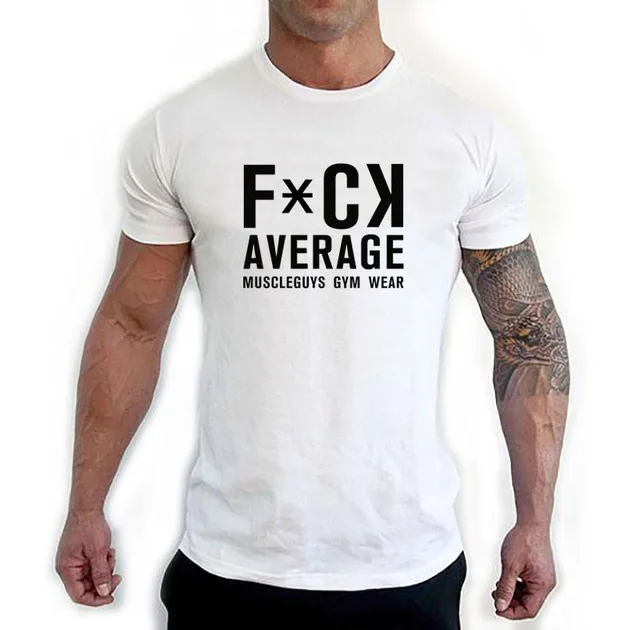 

Cotton round neck sports bodybuilding fitness printing T-shirt loose exercise running training short-sleeved T-shirt