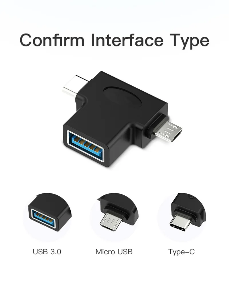 2 в 1 телефон OTG адаптер Micro USB и type C к USB 3,0 конвертер зарядный кабель синхронизации данных для samsung Xiaomi huawei LG htc