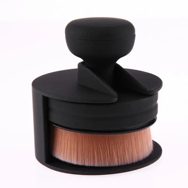 

Single Push-Pull Portable Flat Round Matt Makeup Brush O-Shape Seal Stamp Makeup Beauty Foundation Powder Brush Makeup Beauty To