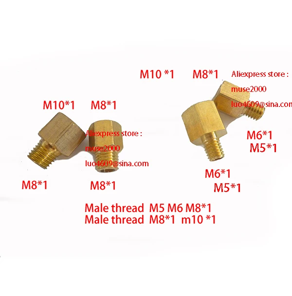 Женский M8 M10 m12 x1 гайка конвертер латунный на штекер 1/8 1/4 дюйма Соединительная Латунная муфта медная труба Соединительный соединитель