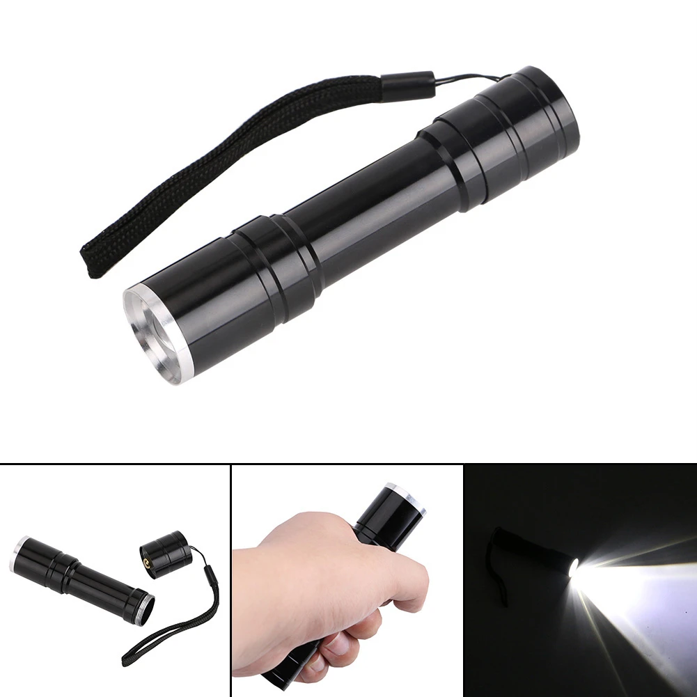 Outdoor Tactical Portable Aluminum Alloy Zoomable LED Bright Flashlight Torch