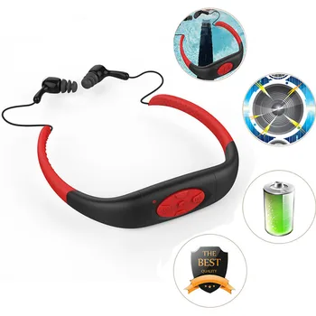 

8GB Waterproof MP3 IPX8 Music Player Underwater Sports Neckband Swimming Diving with FM Radio Earphone Stereo Audio Headphone