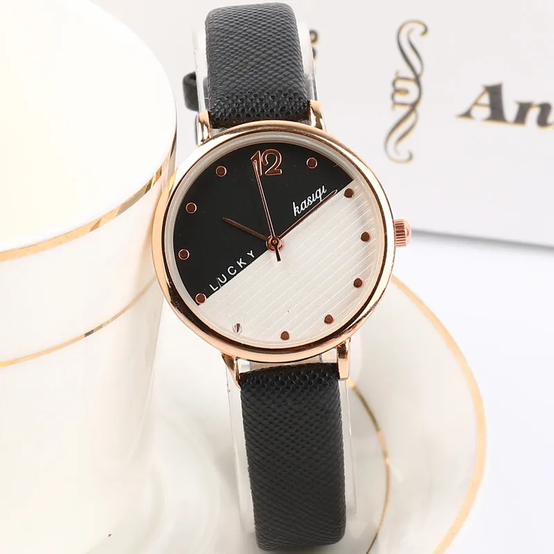 Новые модные милые Вишневый порошок маленький циферблат кожа для женщин часы лучший бренд класса люкс наручные часы для женщин Relogio Feminino Лидер продаж