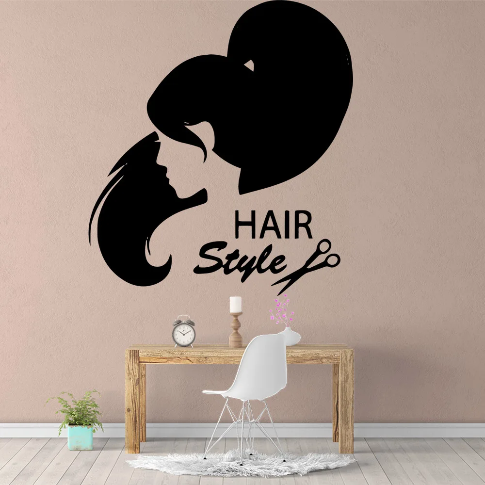 

Drop Shipping hair salon Wall Sticker Home Decor Decoration For Kids Rooms Nursery Room Decor Sticker Mural