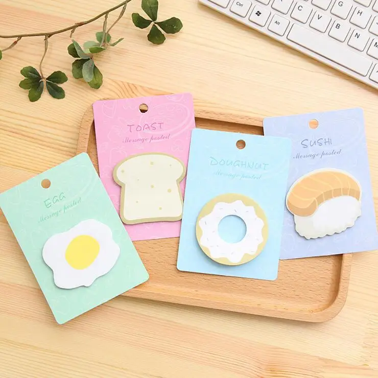 

1 Piece Lytwtw's New Korean Kawaii Breakfast Sticky Notes Creative Post Notepad DIY Memo Pad Office Supplies School Stationery