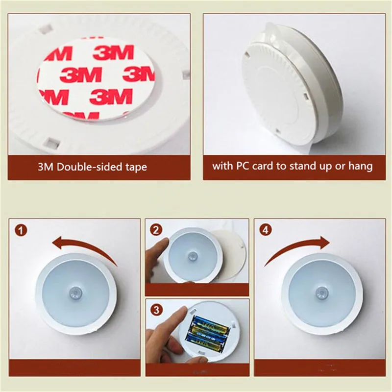Infrared PIR Motion Sensor Led Night Light Wireless Detector Light control Auto OnOff wall Lamp for Closet Corridor Cabinet WC (4)