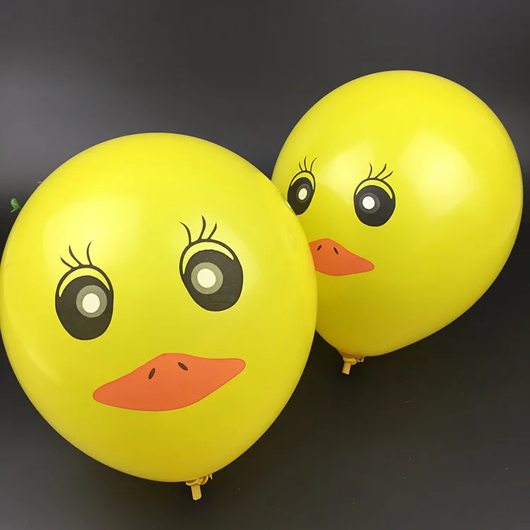 10pcs 12inch Globos Rubber Duck Latex Balloons Animals Pet Toys Wedding