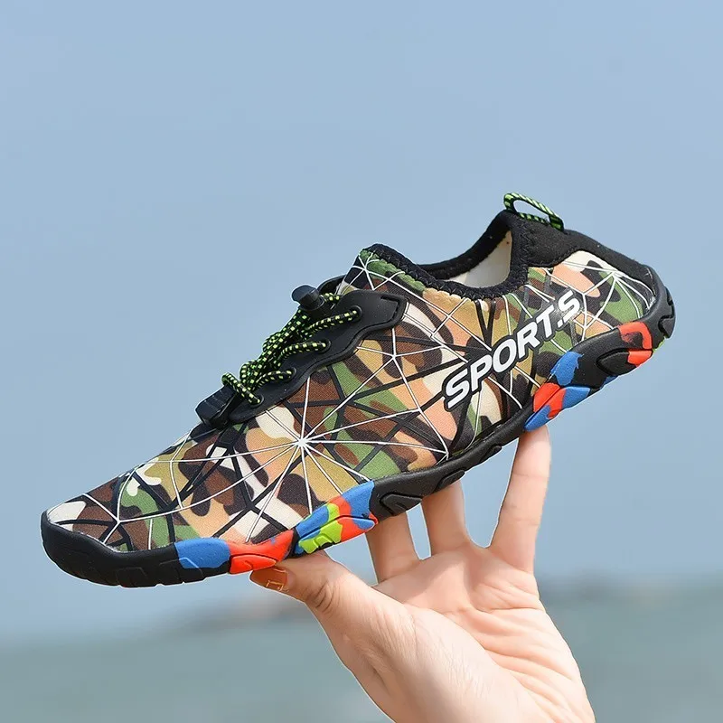 Лидер продаж года; мужские уличные дышащие кроссовки; пляжная Летняя женская обувь для плавания; удобная обувь для взрослых; Акваобувь - Цвет: 789-Green